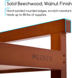 Rolling Art Supply Cart: Solid Beech Wood 3-Tier
