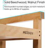 Rolling Art Supply Cart: Solid Beech Wood 3-Tier
