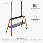 Rolling Artistic Easel 49 to 75 Inch LED