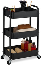 Rolling Cart 3 Tiers Serving Trolley Utilities