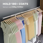 Rolling Coat Rack with 5 Drawers Mobile Closet