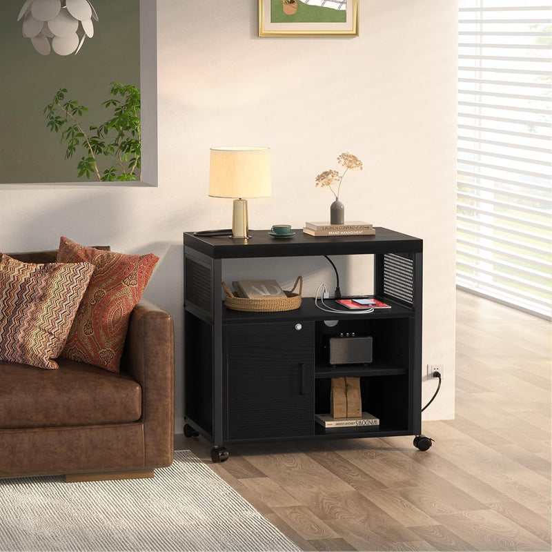 Rolling File Cabinet Lateral Filing on Wheels Mobile