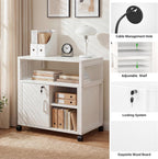 Rolling File Cabinet Lateral Filing on Wheels Mobile