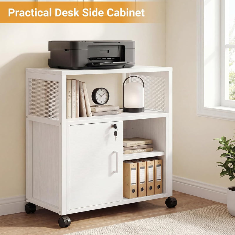 Rolling File Cabinet Lateral Filing on Wheels Mobile