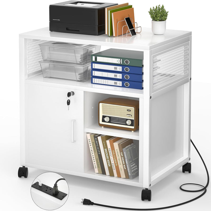 Rolling File Cabinet Lateral Filing on Wheels Mobile
