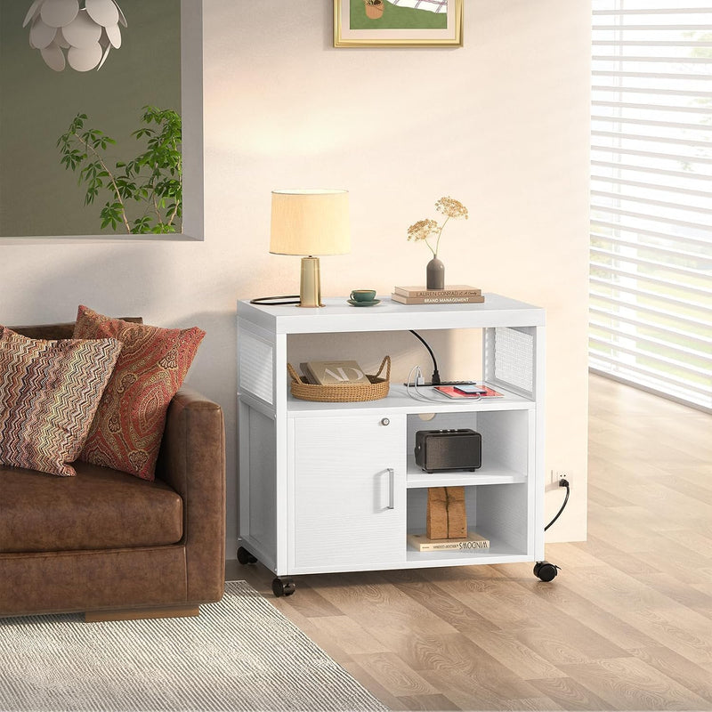 Rolling File Cabinet Lateral Filing on Wheels Mobile