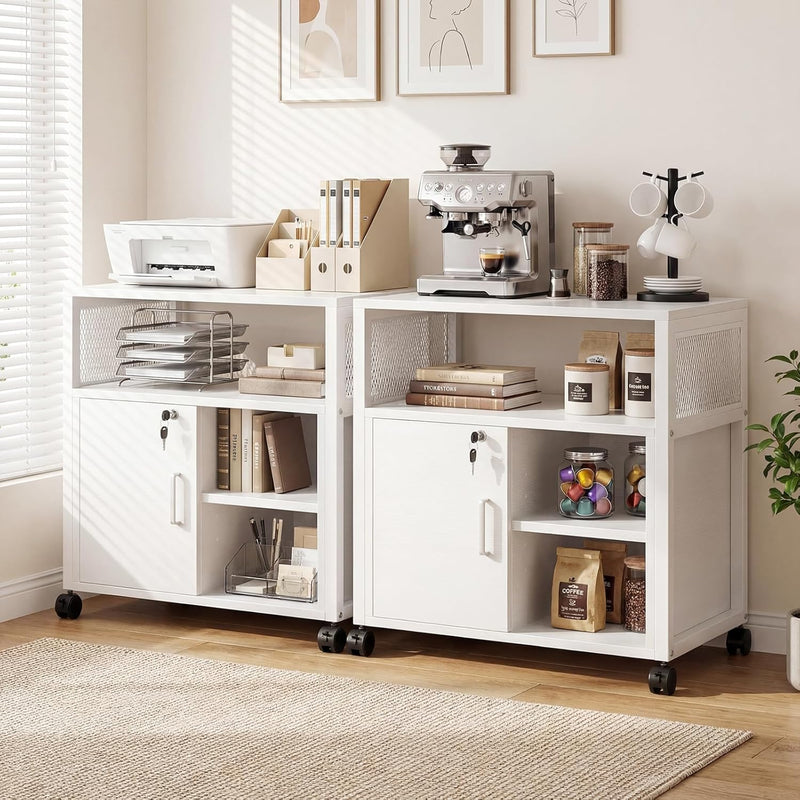 Rolling File Cabinet Lateral Filing on Wheels Mobile