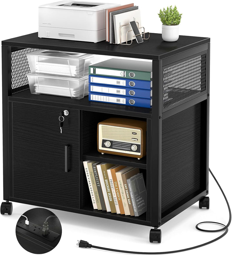 Rolling File Cabinet Lateral Filing on Wheels Mobile