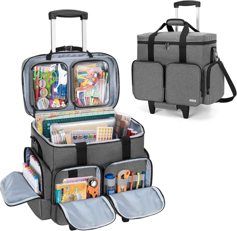 Rolling Scrapbook Tote Craft Bag on Wheels