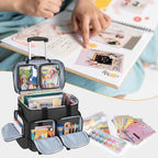 Rolling Scrapbook Tote Craft Bag on Wheels