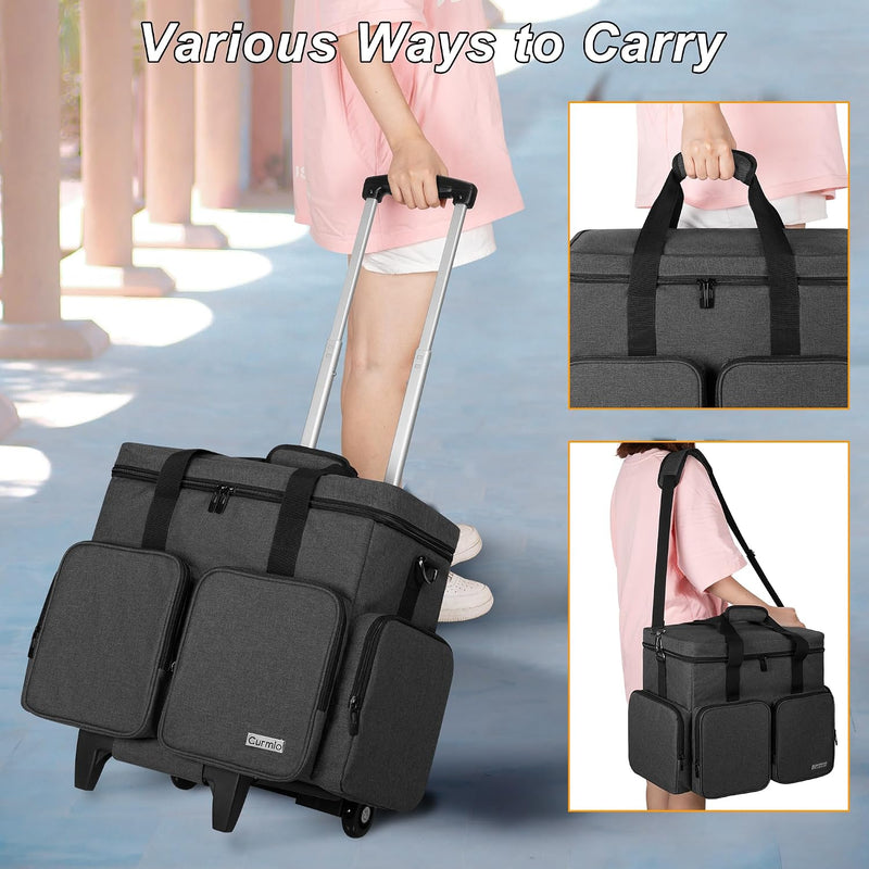 Rolling Scrapbook Tote Craft Bag on Wheels