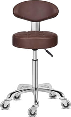 Rolling Stool Chair with Smooth-Rolling Dual-Wheel Casters