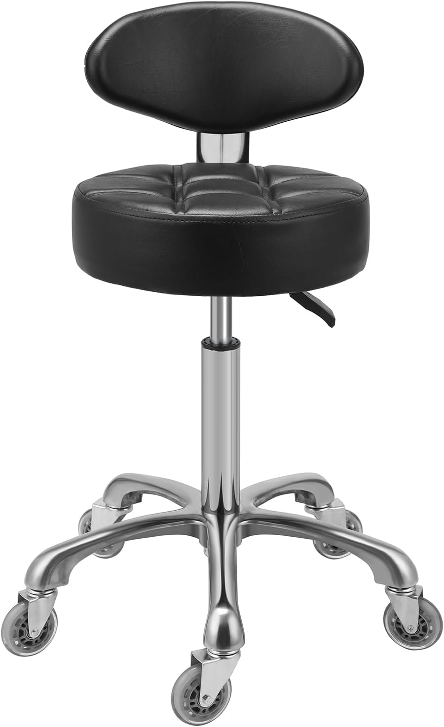 Rolling Stool Chair with Smooth-Rolling Dual-Wheel Casters