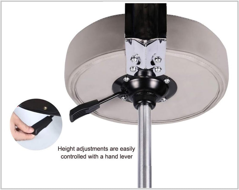 Rolling Stool Chair with Smooth-Rolling Dual-Wheel Casters