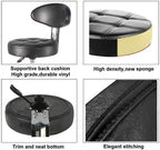 Rolling Stool Chair with Smooth-Rolling Dual-Wheel Casters