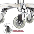Rolling Stool Chair with Smooth-Rolling Dual-Wheel Casters