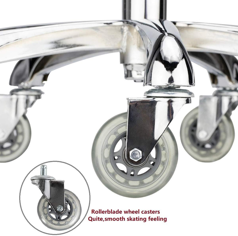 Rolling Stool Chair with Smooth-Rolling Dual-Wheel Casters