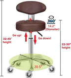 Rolling Stool Chair with Smooth-Rolling Dual-Wheel Casters