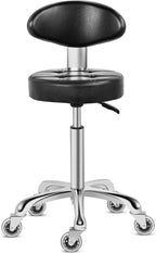 Rolling Stool Chair with Smooth-Rolling Dual-Wheel Casters