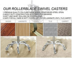 Rolling Stool Chair with Smooth-Rolling Dual-Wheel Casters