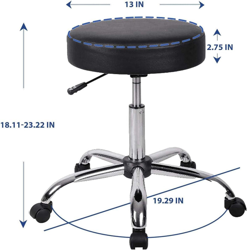 Rolling Stool Height Adjustable Rotating with Wheels 47-60