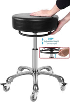 Rolling Stools with Locking Castor Wheels Adjustable Swivel