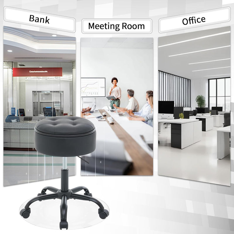 Rolling Stools with Wheels Ergonomic Stool Storage