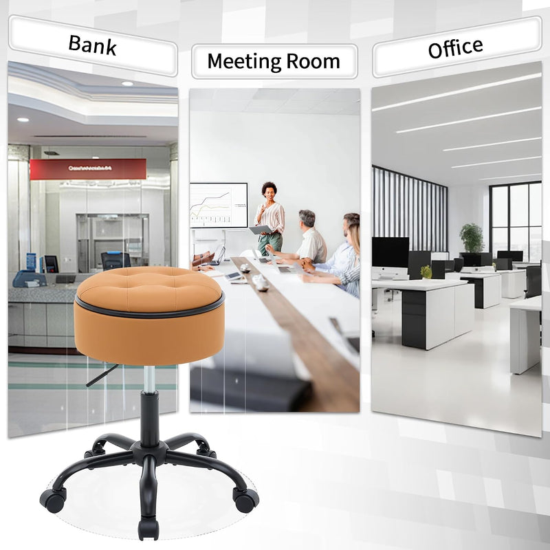 Rolling Stools with Wheels Ergonomic Stool Storage