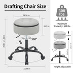 Rolling Stools with Wheels Ergonomic Stool Storage