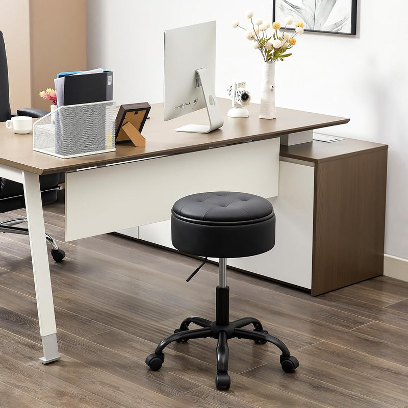 Rolling Stools with Wheels Ergonomic Stool Storage