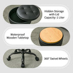 Rolling Stools with Wheels Ergonomic Stool Storage