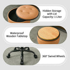 Rolling Stools with Wheels Ergonomic Stool Storage