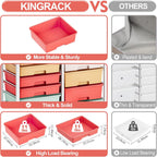 Rolling Storage Cart with 14 Drawers Organiser Tabletop