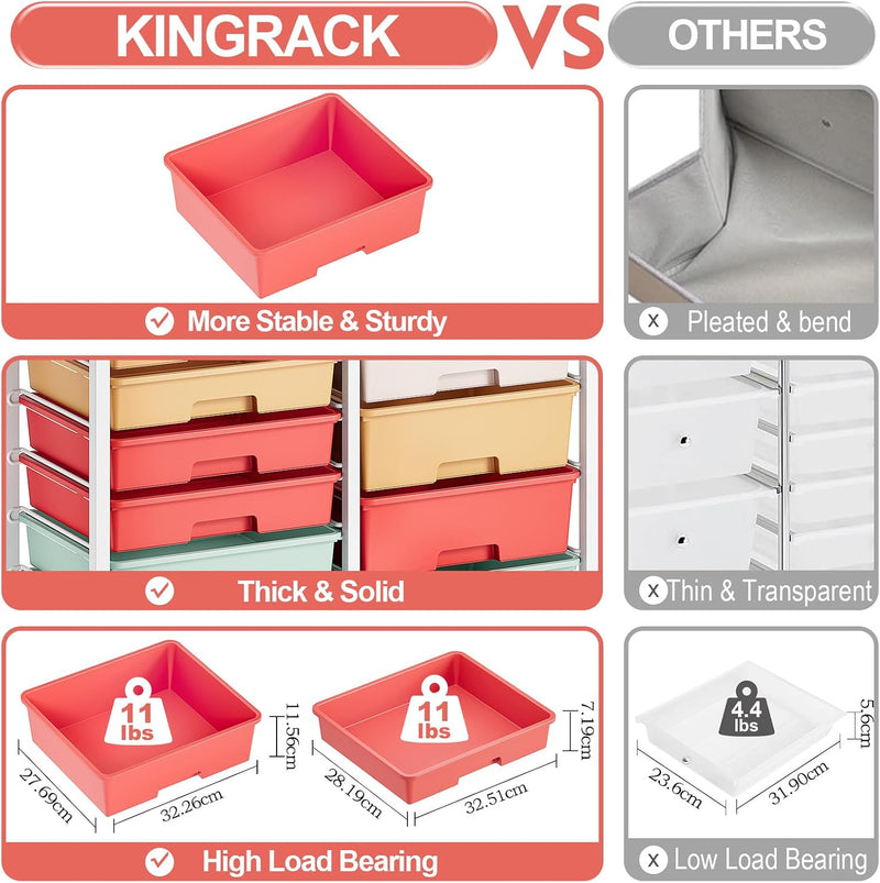Rolling Storage Cart with 14 Drawers Organiser Tabletop