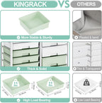 Rolling Storage Cart with 14 Drawers Organiser Tabletop