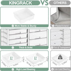 Rolling Storage Cart with 14 Drawers Organiser Tabletop