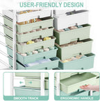 Rolling Storage Cart with 14 Drawers Organiser Tabletop