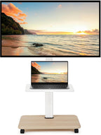 Rolling TV Stand for 32-70 Inch Flat Curved
