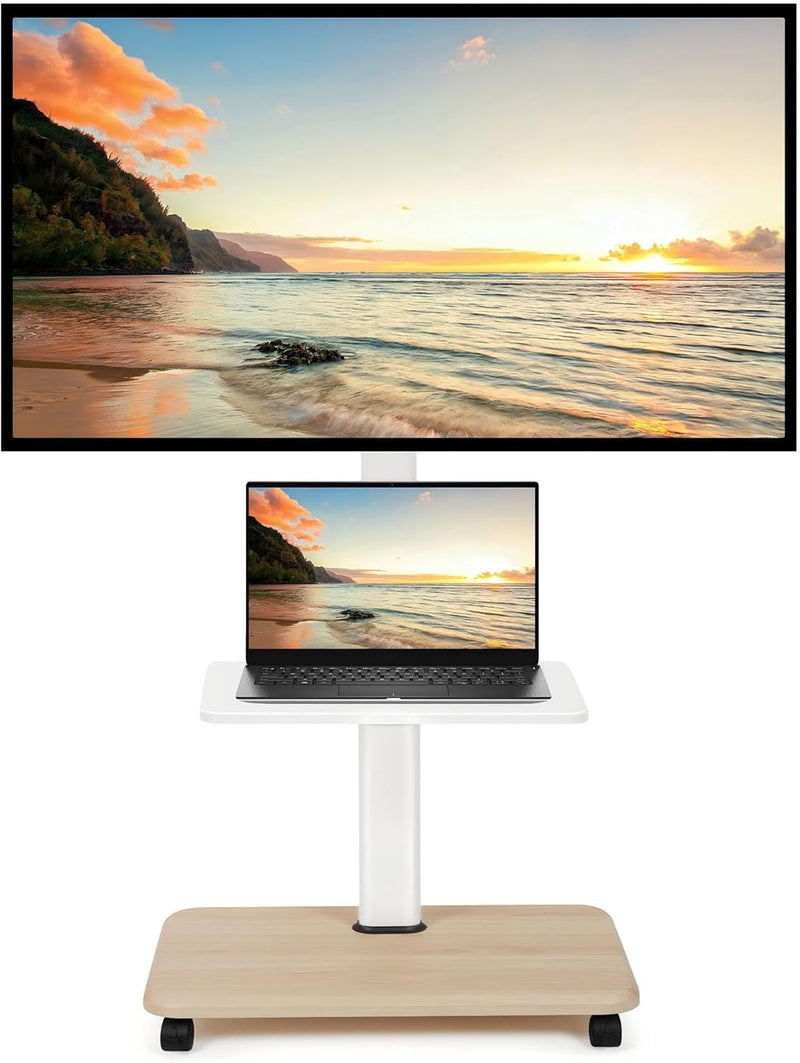 Rolling TV Stand for 32-70 Inch Flat Curved