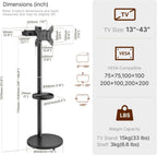Rolling TV Stand with Wheels for 17–43 Inch