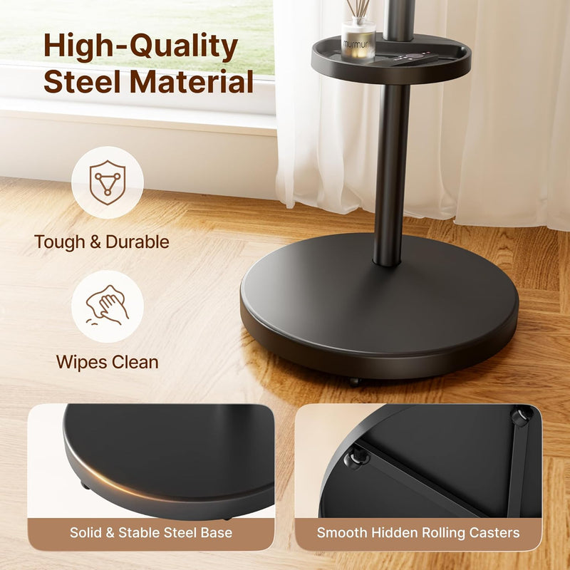 Rolling TV Stand with Wheels for 17–43 Inch