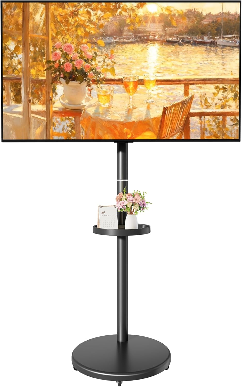 Rolling TV Stand with Wheels for 17–43 Inch
