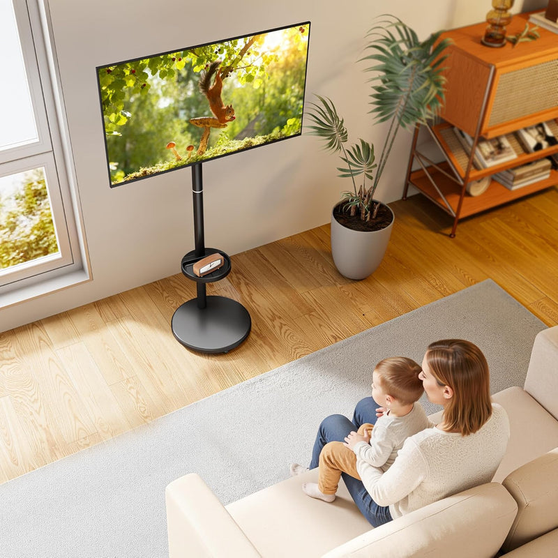 Rolling TV Stand with Wheels for 17–43 Inch