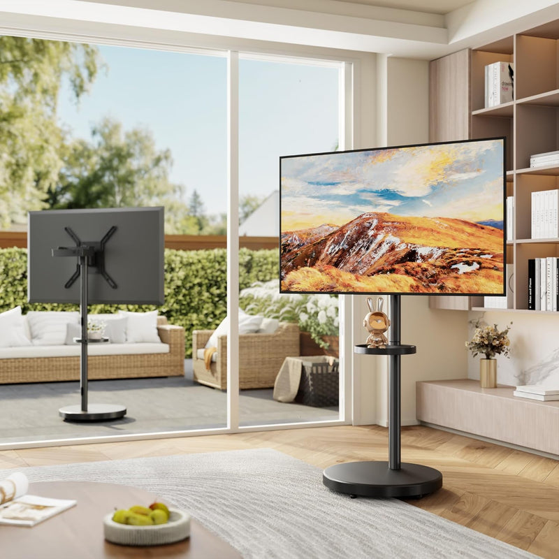 Rolling TV Stand with Wheels for 17–43 Inch