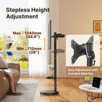 Rolling TV Stand with Wheels for 17–43 Inch