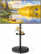 Rolling TV Stand with Wheels for 17–43 Inch