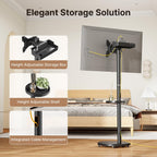 Rolling TV Stand with Wheels for 17–43 Inch