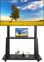 Rolling TV Stand with Wheels for 32-75 Inch
