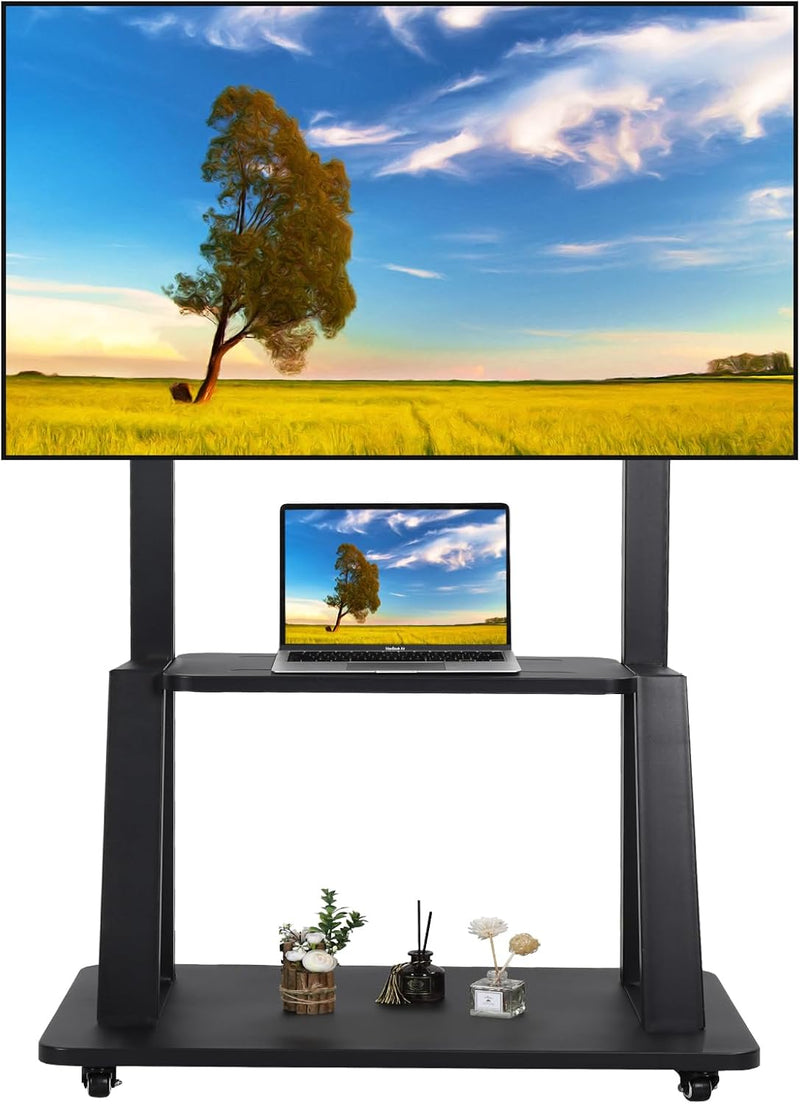 Rolling TV Stand with Wheels for 32-75 Inch