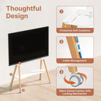 Rolling TV Stand with Wheels for 49 to